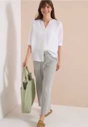 7/8 Wide Leg Hose in Seersuckerqualität