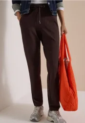 Mid Waist Slim Leg Hose im Casual Fit