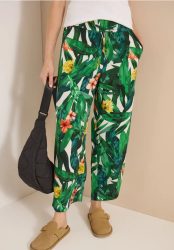 7/8 High Waist Wide Leg Hose im Loose Fit