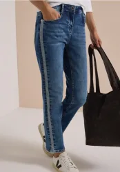 High Waist Slim Leg Jeans im Slim Fit