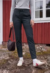 Mid Waist Slim Leg Hose im Casual Fit