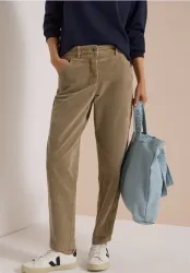 Mid Waist Barrel Leg Hose im Casual Fit