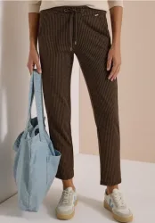 Mid Waist Slim Leg Hose im Casual Fit
