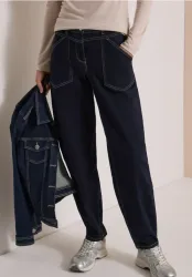 Barrel Leg Jeans mit Patch-Pockets