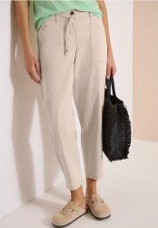 Mid Waist Barrel Leg Hose im Casual Fit