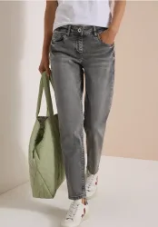 Mid Waist Slim Leg Jeans im Casual Fit