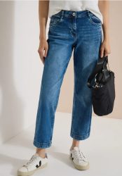 Wide Leg Jeans mit Gallonstreifen