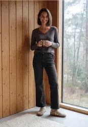 High Waist Wide Leg Jeans im Slim Fit