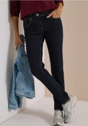 Mid Waist Slim Leg Jeans im Casual Fit