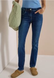 Mid Waist Straight Leg Jeans im Casual Fit