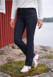 High Waist Straight Leg Jeans im Slim Fit