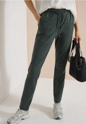 Mid Waist Slim Leg Hose im Casual Fit