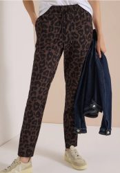 Mid Waist Slim Leg Hose im Casual Fit