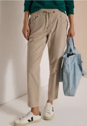 Mid Waist Slim Leg Hose im Casual Fit