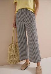 7/8 Wide Leg Hose in Seersucker