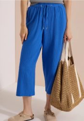 3/4 Wide Leg Hose in Musselin