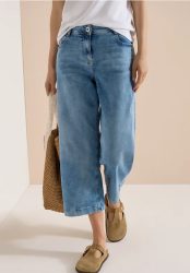 3/4 High Waist Wide Leg Jeans im Loose Fit