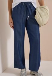 Wide Leg Hose in Denim