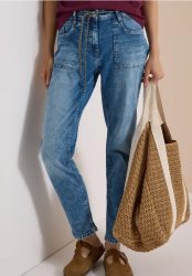 Mid Waist Slim Leg Jeans im Casual Fit