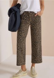 High Waist Wide Leg Jeans mit Leo
