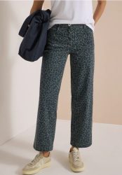 High Waist Wide Leg Jeans mit Leo