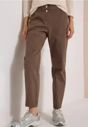 Mid Waist Barrel Leg Hose im Casual Fit