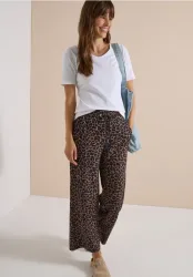 Wide Leg Hose in Silk-Touch-Qualität
