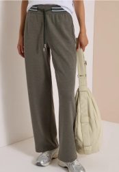 High Waist Straight Leg Hose mit Dessin