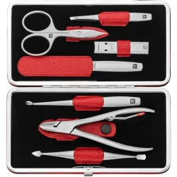 ZWILLING Beauty Premium Manicure Set 7pcs. Leather, Red Pflege Accessoires 1 ct