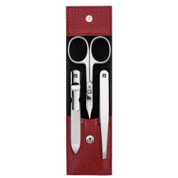 ZWILLING Beauty Classic Manicure Set 3pcs. Leather, Red Hand- & Nagelpflegesets 1 ct