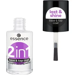 Essence - 2 in 1 base & top coat, 8 ml