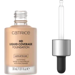 CATRICE - HD Liquid Coverage Foundation,  HD Liquid Coverage Foundation 032, 30 ml,  Warm Beige