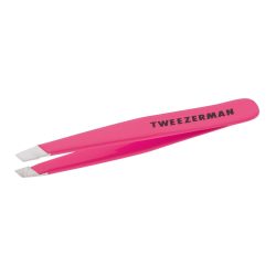 Tweezerman Schr&auml;ge Mini Slant Edelstahlpinzette Flamingo Pink