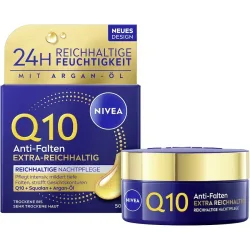 NIVEA Q10 Anti-Falten Power Reichhaltige Nachtpflege Nachtcreme 50 ml