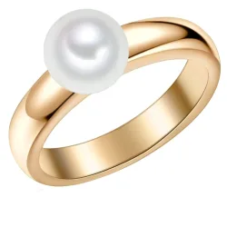 Valero Pearls Ring aus Sterling Silber in gelbgold mit Süßwasser-Zuchtperle Ringe 1 ct Damen