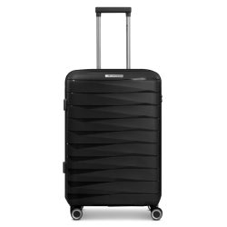 Franky London 4 Rollen Trolley M 65 cm mit Dehnfalte Reisetaschen 1 ct Schwarz Herren