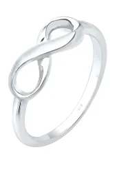 Elli Basic Infinity Unendlichkeit 925 Sterling Silber Ringe 1 ct Damen