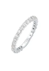 Elli Memoire Eternity Zirkonia Funkelnd 925 Silber Ringe 1 ct Damen