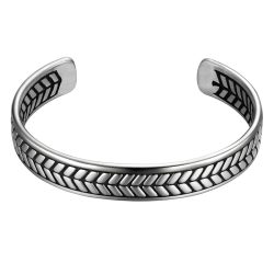 True Rebels Armreif aus Edelstahl in silber Armbänder & Armreife 1 ct Herren
