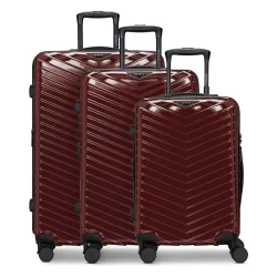 Redolz Essentials 18 2.0 4 Rollen Kofferset 3-teilig mit Dehnfalte Koffer & Trolleys 1 ct Dunkelrot Herren