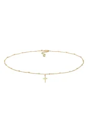Elli Basic Choker Kugelkette Kreuz Glaube 925 Silber Ketten 1 ct Damen