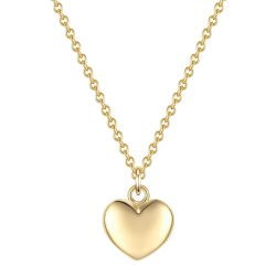 Glanzstücke München Halskette Herz aus Sterling Silber in gelbgold Ketten 1 ct Damen