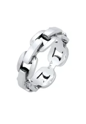 Kuzzoi - Ring  Anker Kettenring Trend 925 Silber, 58mm