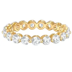 Yokoamii Ring Metall-Legierung Glaskristall in Gelbgold Ringe 1 ct Damen