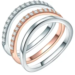 Rafaela Donata Ring Sterling Silber Zirkonia in Silber/Roségold Ringe 1 ct Damen