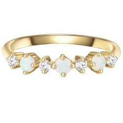 Glanzstücke München Ring Sterling Silber Zirkonia in Gelbgold Ringe 1 ct Damen