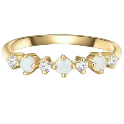 Glanzstücke München Ring Sterling Silber Zirkonia in Gelbgold Ringe 1 ct Damen