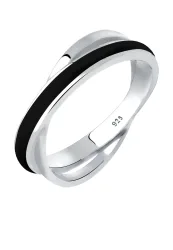 Elli Wickelring Emaille 925 Sterling Silber Ringe 1 ct Damen