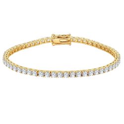 Lulu & Jane Armband aus Messing in Gelbgold mit Zirkonia Armbänder & Armreife 1 ct Damen