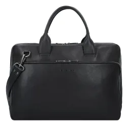 Plevier Vintage Larry Aktentasche Leder 40 cm Laptopfach Laptoptaschen 1 ct Schwarz Herren